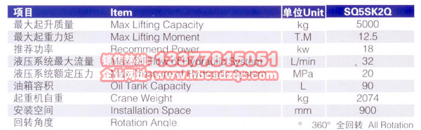 5噸徐工吊機參數(shù)圖片